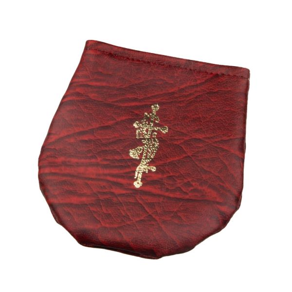 Etui duże na rzep - bordowe - 35044