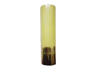Świeca olejowa żółta z regulacją 22cm z tworzywa - 34723
