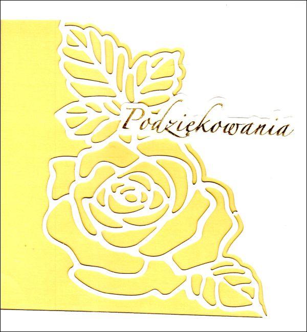 Karnet PODZIĘKOWANIA (ażurkowy) różne kolory - 32902