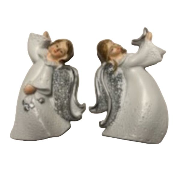 Figura Anioł 7cm biało-srebrny na magnes?różne wzory - 30124 5906340508693
