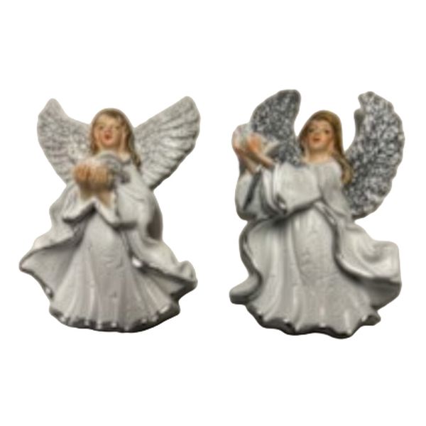Figura Anioł 7cm biało-srebrny na magnes?różne wzory - 30124 5906340508693