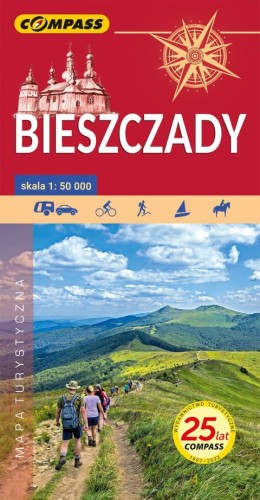 Bieszczady - mapa turystyczna - -, mapy, COMPASS, 2022 r., oprawa miękka - 23594 9788381842044