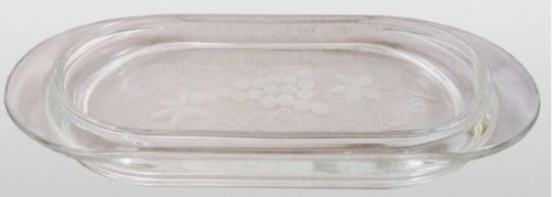 Taca szklana owalna 21cm (winogrona) - ! - 22645