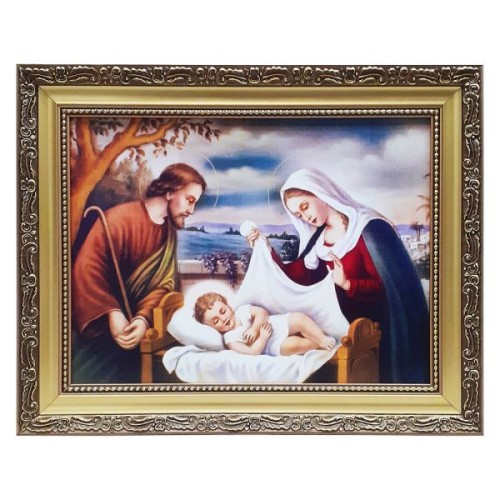 Obraz 51x41cm Święta Rodzina (pieluszka) rama złota - ! - 18491