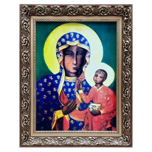 Obraz 51x41cm Matka Boża Częstochowska rama złota - ! - 18486