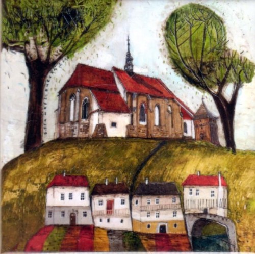 Obrazek - KAFELEK Kościół 11x11cm (ceramiczny) - 15914