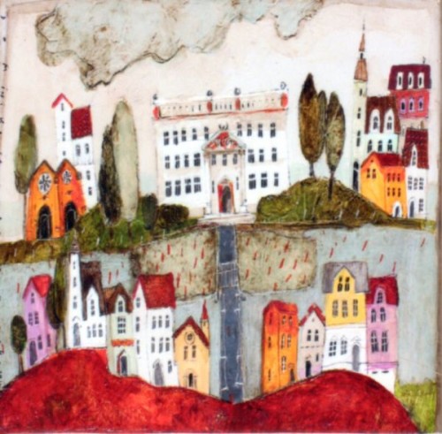 Obrazek - KAFELEK Miasto 11x11cm (ceramiczny) - 15890