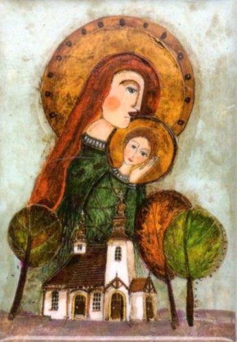 MAGNES Obrazek Matka Boża z Dzieciątkiem (kościół) 5x8 - 14910