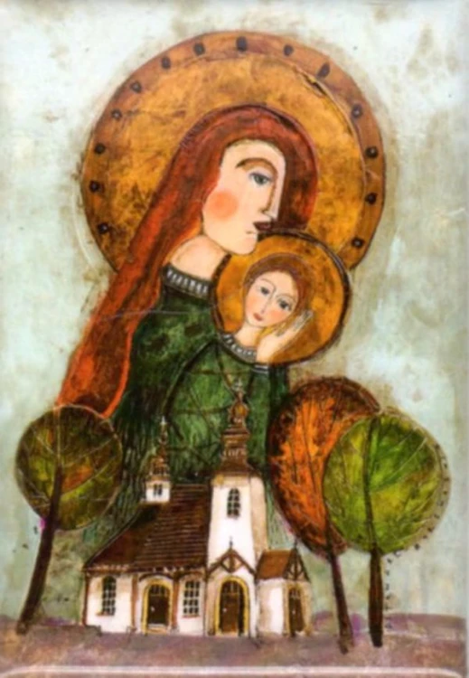 MAGNES Obrazek Matka Boża z Dzieciątkiem (kościół) 5x8 - 14910