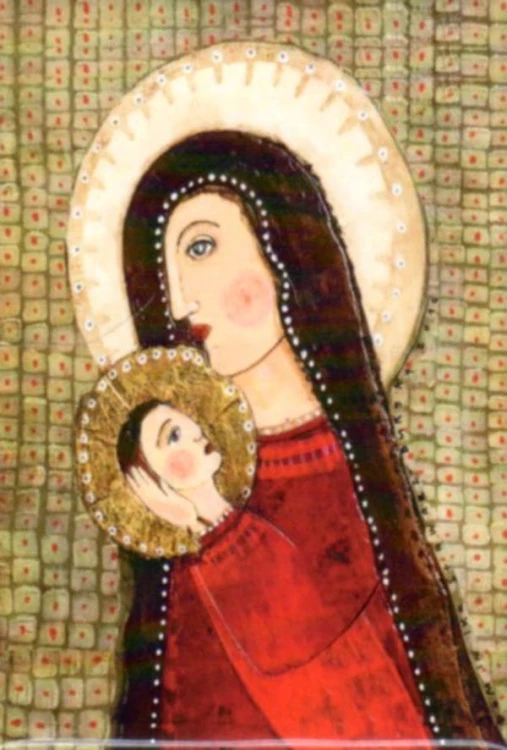 MAGNES Obrazek Matka Boża z Dzieciątkiem 5x8cm - 14909