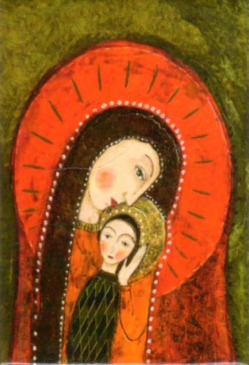 MAGNES Obrazek Matka Boża z Dzieciątkiem 5x8cm - 14871