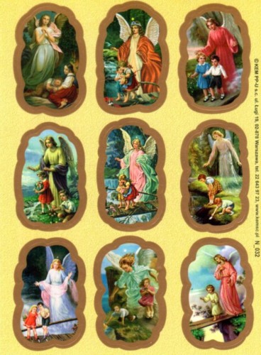 Naklejki Aniołki (9 naklejek) - 13848
