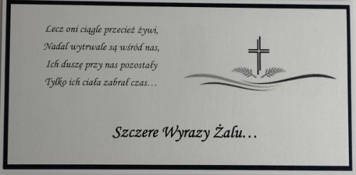 Karnet KONDOLENCJE ręcznie robiony różne wzory - 13201