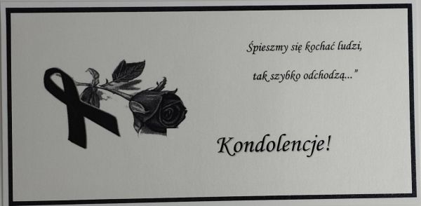 Karnet KONDOLENCJE ręcznie robiony różne wzory - 13201