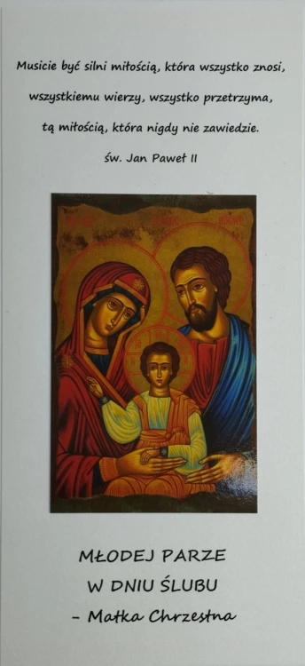 Karnet ŚLUB od MATKI CHRZESTNEJ ręcznie robiony różne wzory - 13200
