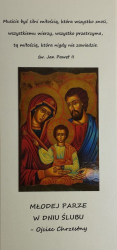 Karnet ŚLUB od OJCA CHRZESTNEGO ręcznie robiony różne wzory - 13129