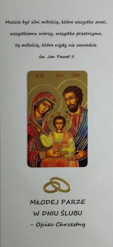 Karnet ŚLUB od OJCA CHRZESTNEGO ręcznie robiony różne wzory - 13122