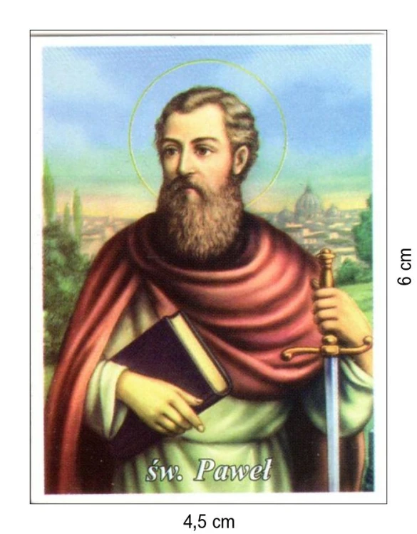 Obrazek mały św. Paweł (bez modlitwy) 100  szt. - 12508