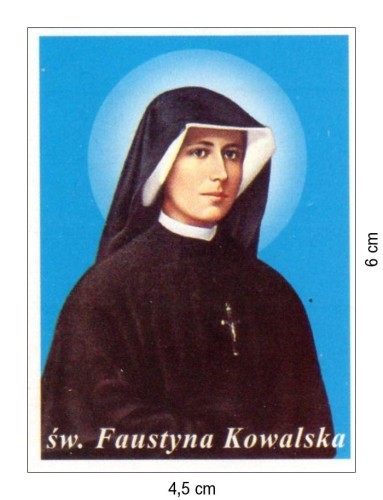 Obrazek mały św. Faustyna Kowalska (bez modlitwy) 100  szt. - 12441