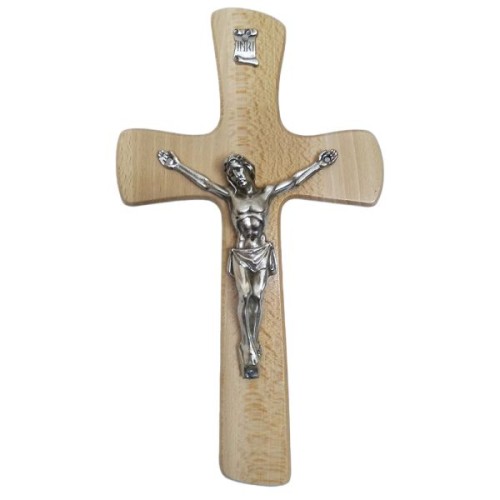 Krzyż wiszący drewniany h25cm BEZBARWNY - 11515