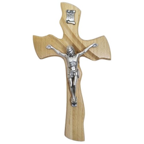 Krzyż wiszący drewniany h20cm BEZBARWNY (nr9) - 11492