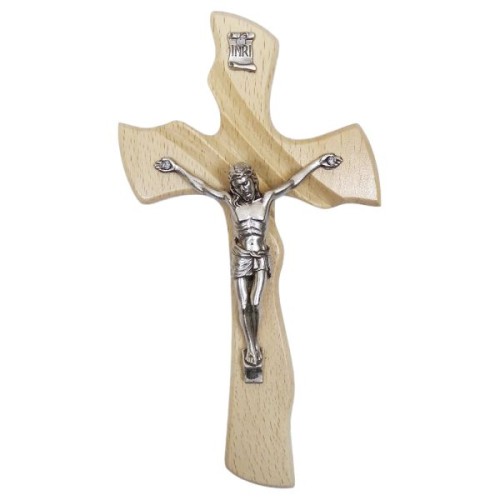Krzyż wiszący drewniany h15cm BEZBARWNY (nr9) - 11490