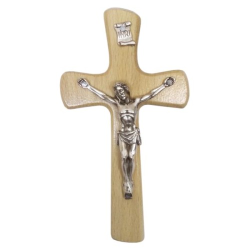 Krzyż wiszący drewniany h12cm BEZBARWNY - 11448
