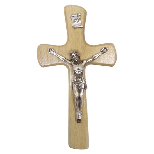Krzyż wiszący drewniany h12cm BEZBARWNY - 11448