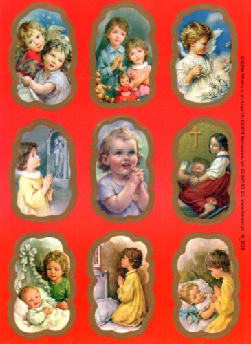 Naklejki Aniołki (9 naklejek) - 11245