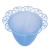 Lampion na świecę śr. 3cm tulipan NIEBIESKI ZDOBIONY - 11210