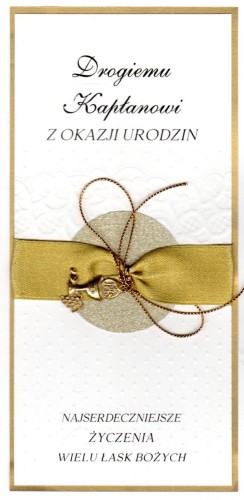 Karnet  Drogiemu Kapłanowi z okazji URODZIN ręcznie robiony                                 DL - 63447 5905669660013