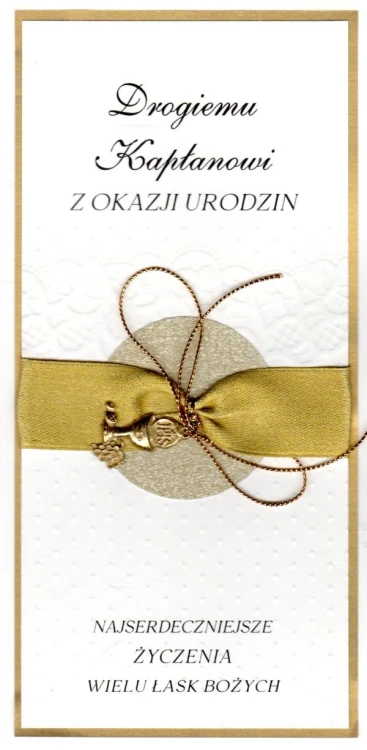 Karnet  Drogiemu Kapłanowi z okazji URODZIN ręcznie robiony                                 DL - 63447 5905669660013