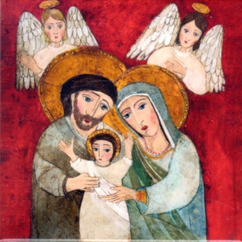 Obrazek - KAFELEK Św. Rodzina 11x11cm (ceramiczny) - 12770