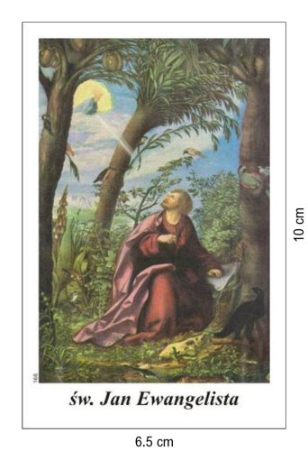 Obrazek św. Jan Ewangelista. Patron introligatorów, kreślarzy, papierników - 03445