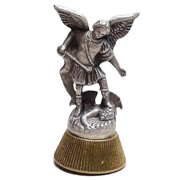 Figurka samoprzylepna Św. Michał Archanioł metalowy 5cm - 66281