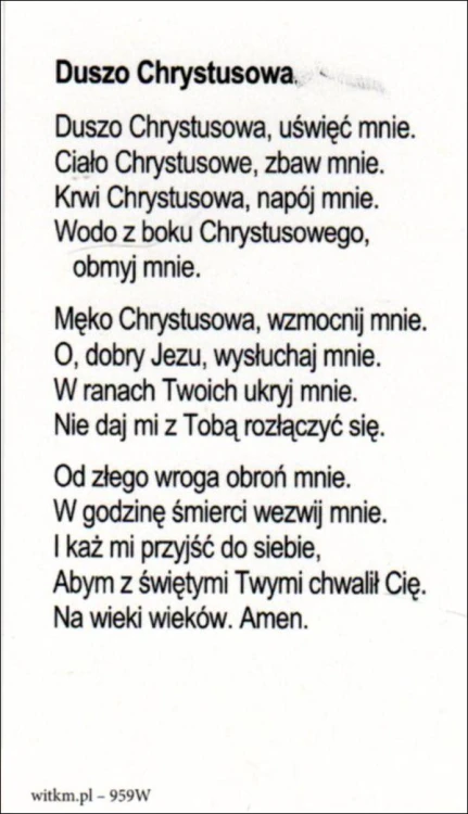 Obrazek Ciało Chrystusowe. Duszo Chrystusowa, uświęć mnie... - 60850