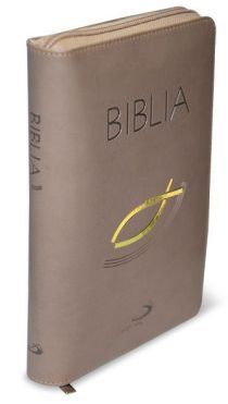 Pismo Św.SiNT "z rybką" o.flexy z zamkiem, beż (książka) - praca zbiorowa, Biblia, Edycja św. Pawła, 2015 r., oprawa w etui - 50855 9788377975763