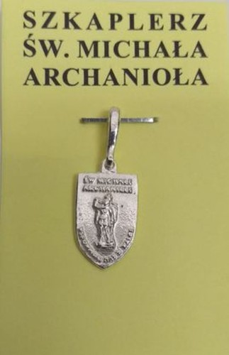 Szkaplerz - MEDALIK SREBRNY pr.925 Św. Michała Archanioła 1,7g (tarcza) - 07851