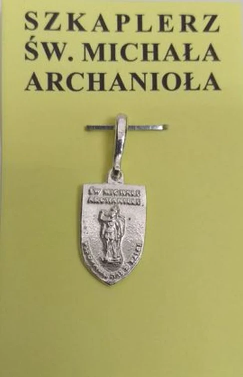 Szkaplerz - MEDALIK SREBRNY pr.925 Św. Michała Archanioła 1,7g (tarcza) - 07851