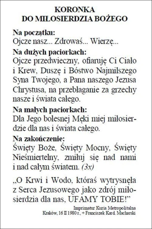Obrazek Jezus Miłosierny. Jezu ufam Tobie. Koronka do Miłosierdzia Bożego (z Wilna) - 06239