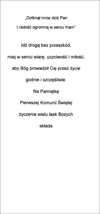 Karnet I Komunia Św. ZŁOTY KIELICH ręcznie robiony - 66739