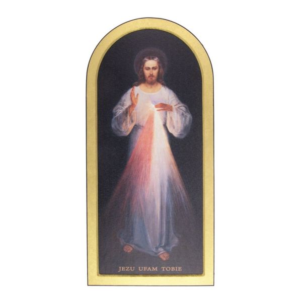 Obraz 28x60cm Jezu Ufam Tobie WILEŃSKI ŁUK (na drewnie) - 37763