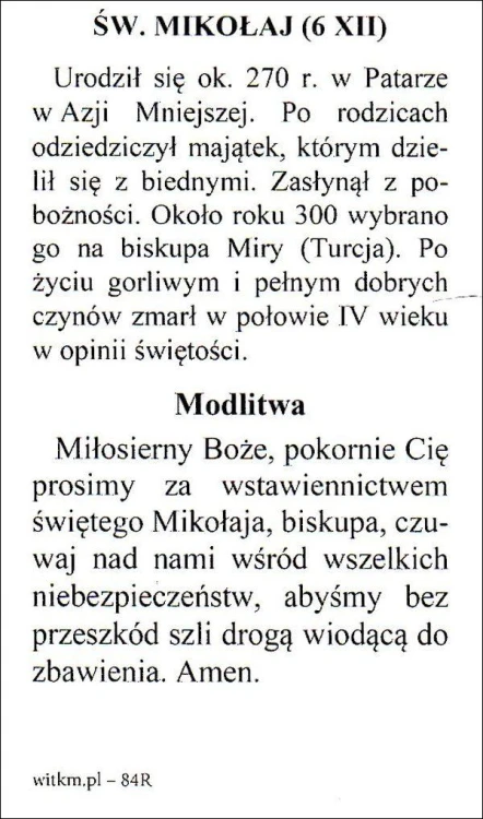 Obrazek św. Mikołaj. Biografia, modlitwa - 63102