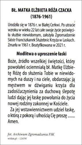 Obrazek Bł. Matka Elżbieta Róża Czacka. Biografia modlitwa - 09422