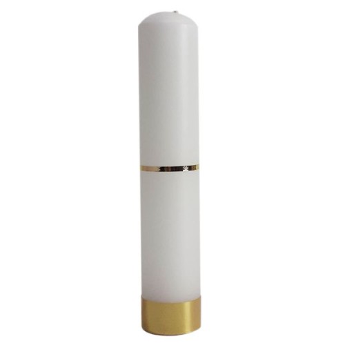Świeca liturgiczna frontalna BIAŁA 31x6cm - 07280 5907771419541