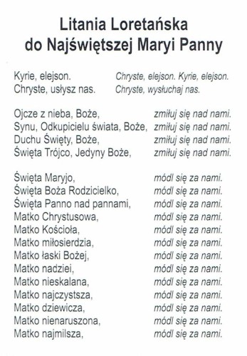Litania Loretańska do Najświętszej Maryi Panny (folder) - 63437