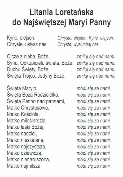 Litania Loretańska do Najświętszej Maryi Panny (folder) - 63437