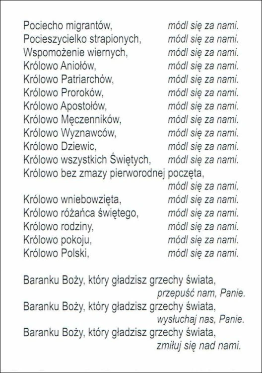 Litania Loretańska do Najświętszej Maryi Panny (folder) - 63437