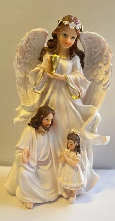 Figura Anioł I Komunia św. dziewczynka 21cm - 61387 5906340536634