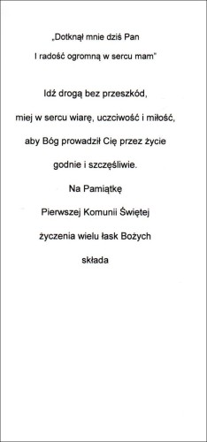 Karnet I Komunia Św. ZŁOTY KIELICH ręcznie robiony - 66739
